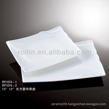 special white rectangular plates porcelain